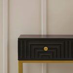 Outlet - Rayna Black Mango Wood 2 Drawer Console Table - Image 6