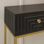 Outlet - Rayna Black Mango Wood 2 Drawer Console Table - Image 7