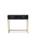 Outlet - Rayna Black Mango Wood 2 Drawer Console Table - Image 10