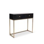 Outlet - Rayna Black Mango Wood 2 Drawer Console Table - Image 11