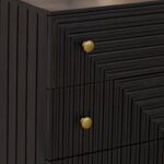 Outlet - Rayna 3 Drawer Chest of Drawers - Jet Black - Image 4
