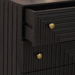 Outlet - Rayna 3 Drawer Chest of Drawers - Jet Black - Image 5