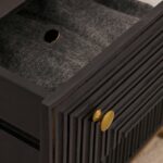 Outlet - Rayna 3 Drawer Chest of Drawers - Jet Black - Image 3