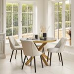 Rayna Jet Black Round Dining Table - Image 4
