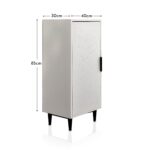 Reva 1 Door Storage Cabinet  -  Snow White - Image 8