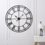 Riseley Large Skeleton Wall Clock - Black - Image 2