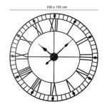 Riseley Large Skeleton Wall Clock - Black - Image 8