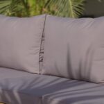 Rowan 7 Seater Wooden Garden Corner Sofa Set - Grey - Image 6