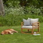 Outlet - Rowan Wooden Garden Armchair - Natural