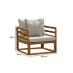 Outlet - Rowan Wooden Garden Armchair - Natural - Image 6