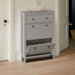 Sandhurst Shoe Cabinet - 3 Door - Grey - Image 2