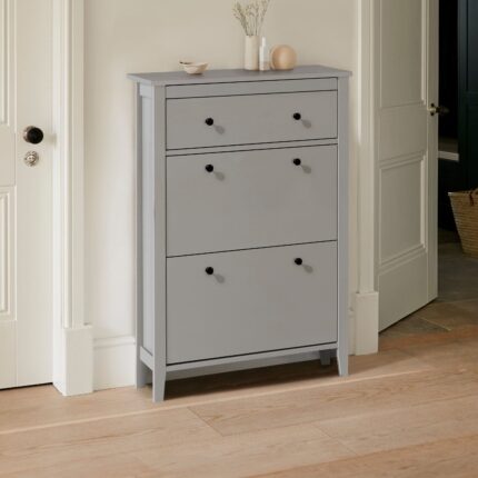 Sandhurst Shoe Cabinet - 3 Door - Grey