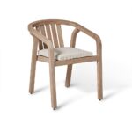 Saffron 6 Seater Extending Wooden Garden Dining Set with Shiro Chairs - Image 12