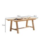 Shiro Wooden Rectangular Garden Dining Table - Image 7