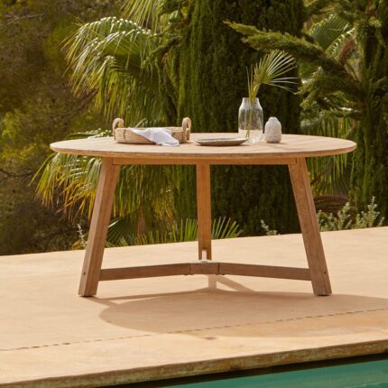 Outlet - Shiro Wooden Round Garden Dining Table - 160Cm