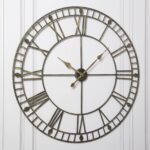Riseley Large Skeleton Wall Clock - Black & Gold
