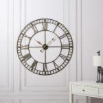 Riseley Large Skeleton Wall Clock - Black & Gold - Image 2