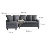 Outlet - Tracy Corner Sofa - Oatmeal Linen - Image 5