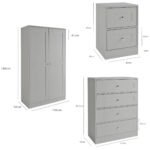 Stevie Bedroom Furniture Set - Grey - Image 12