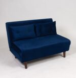 Una 2 Seater Double Sofa Bed - Blue Velvet - Image 5