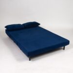 Una 2 Seater Double Sofa Bed - Blue Velvet - Image 8