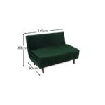 Una 2 Seater Double Sofa Bed - Green Velvet - Image 13
