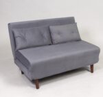 Outlet - Una Double Sprung Sofa Bed - Grey - Velvet - Image 6