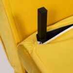 Una 2 Seater Double Sofa Bed - Yellow Velvet - Image 6