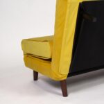 Una 2 Seater Double Sofa Bed - Yellow Velvet - Image 7