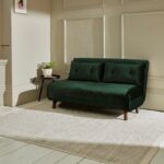 Una 2 Seater Double Sofa Bed - Green Velvet - Image 4