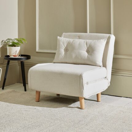 Una Single Sofa Bed - Oatmeal Linen