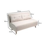 Outlet - Una Double Teddy Sprung Sofa Bed - Warm White - Image 17