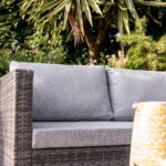 Weston 4 Seater Rattan Corner Sofa Garden Set With Polywood Top - Grey Weave - Image 2