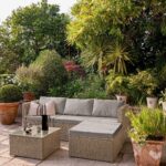 Outlet - Weston 4 Seater Rattan Garden Corner Sofa Set - Natural Weave - Image 9