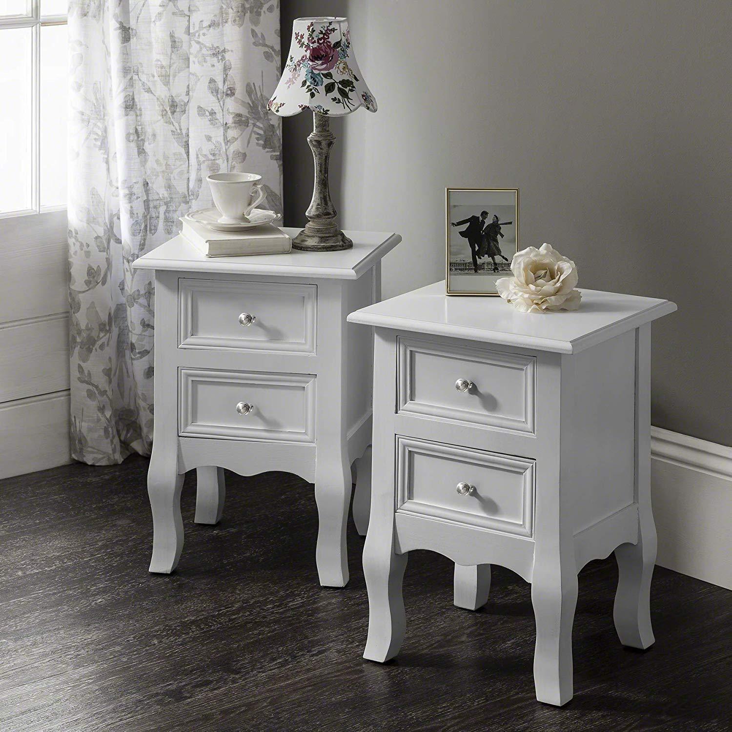 white-bedside-tables-2-units-fully-assembled-laura-james-1 White Bedside Tables Fully Assembled - Set of 2