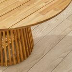 Willow 6 Seater Round Wooden Garden Set with 6 Hali Natural Rope Chairs & Round Cream LED Parasol - Image 8