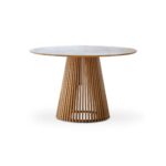 Willow Pale Oak  Dining Table Set - 4 Seater - Freya Blue Dining Chairs - Whitewash Legs - Image 6
