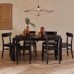 Outlet - Willow Wooden Dining Chairs Set of 2 - Black - Image 2
