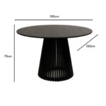 Outlet - Willow Round Dining Table Stained Black - Image 7