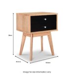 Aubrey 2 Drawer Bedside Table - Image 30