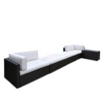 Rattan Multipositional Lounge Set with Console - Image 8