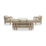 Evora 4 Seater Lounging Set with Coffee Table - Image 7