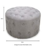 Eira Faux Linen Pouffe - Image 6