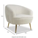 Elska White Boucle Tub Chair - Image 9