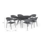 Maze Pebble 6 Seat Oval Dining Set - Image 9