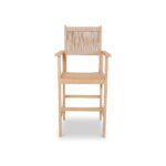 Roma FSC Bar Set 100cm High Table With 4 Rope Bar Stools - Image 10