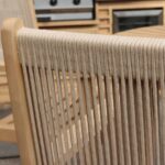 Roma FSC Bar Set 100cm High Table With 4 Rope Bar Stools - Image 6
