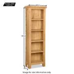 Zelah Oak Narrow Bookcase - Image 12