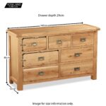 Zelah Oak 3 over 4 Chest of Drawers - Image 7
