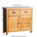 Surrey Oak Small Sideboard - Image 18